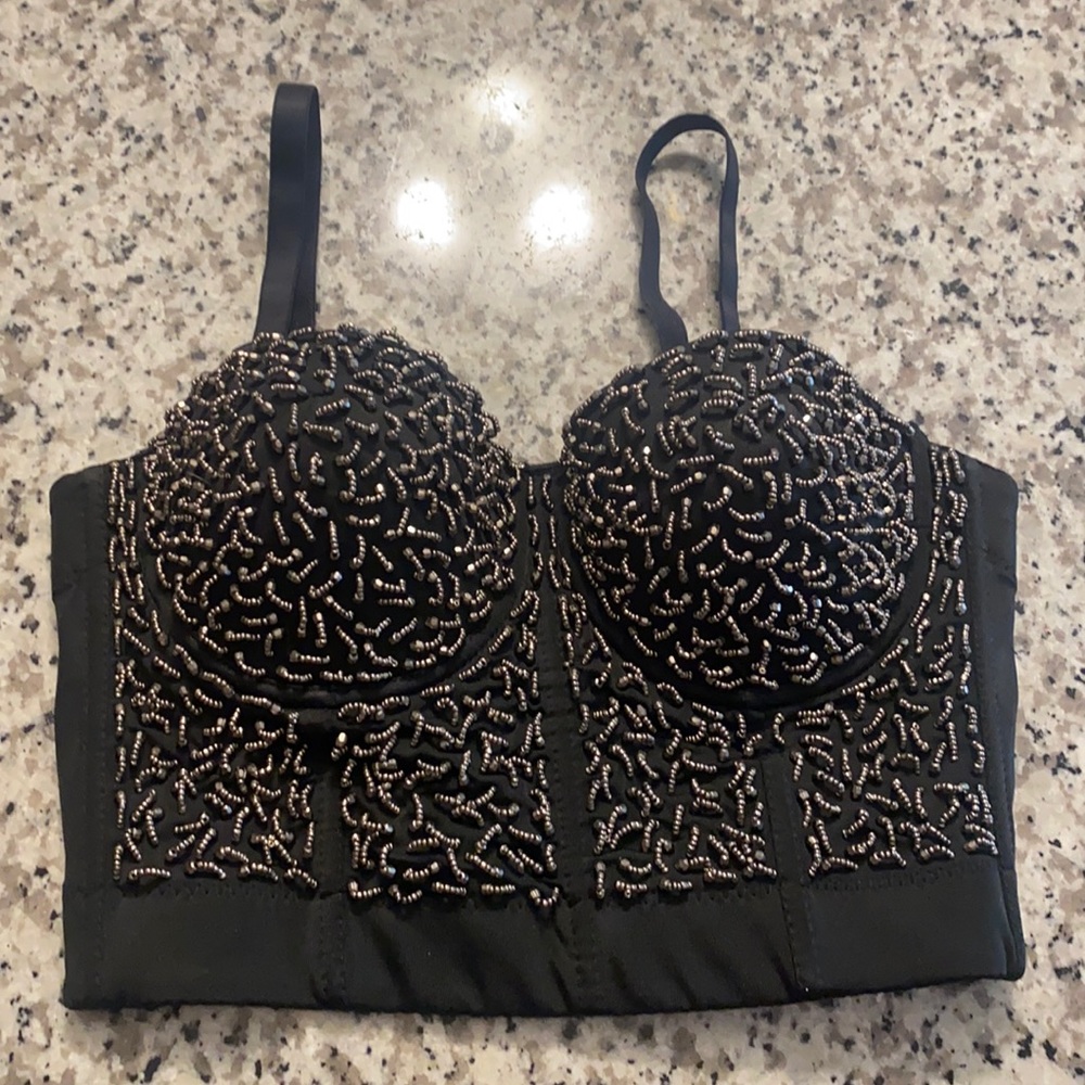 Beaded Boustier Top